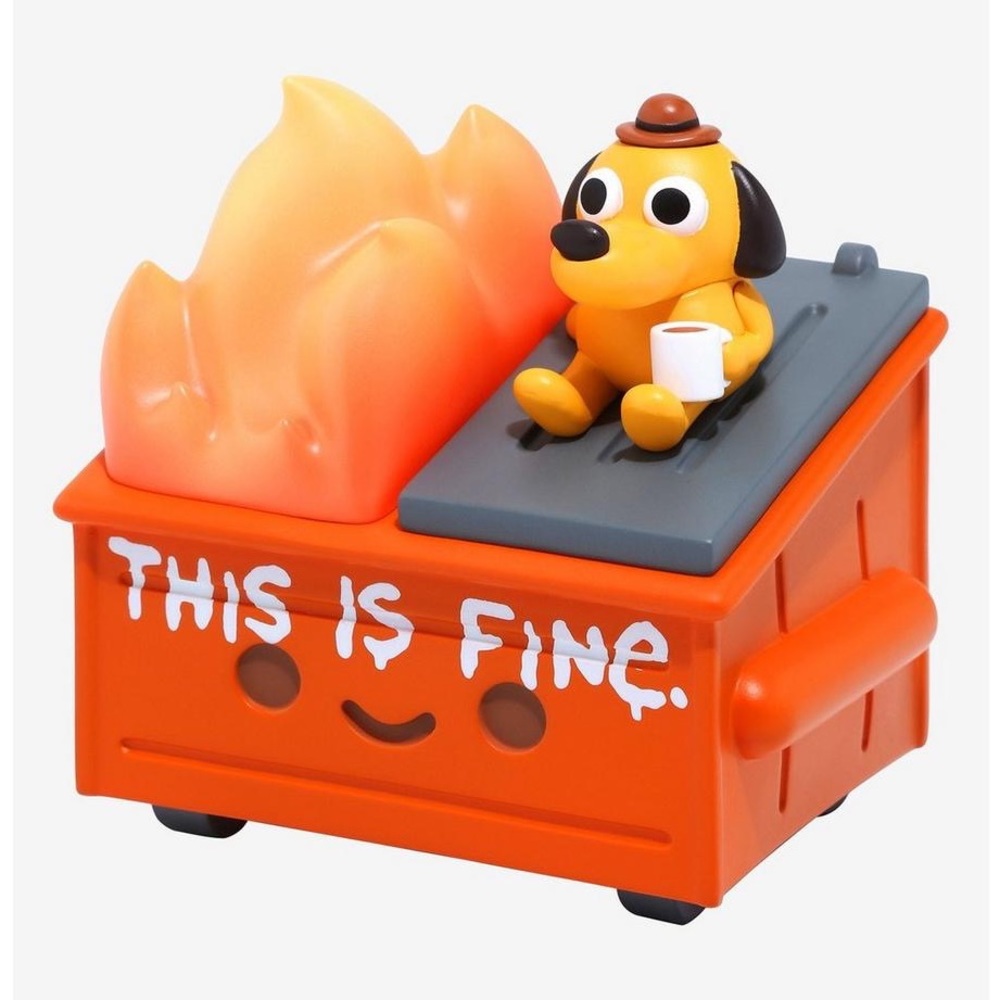 Dumpster Fire This Is Fine Vinyl Figure